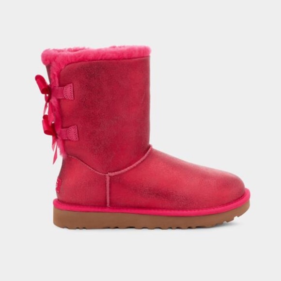 🆕UGG BAILEY BOW GLISTEN SIZE:10 NEW IN BOX COLOR RADISH SOLDOUT DEAD-STOCK - Picture 3 of 14